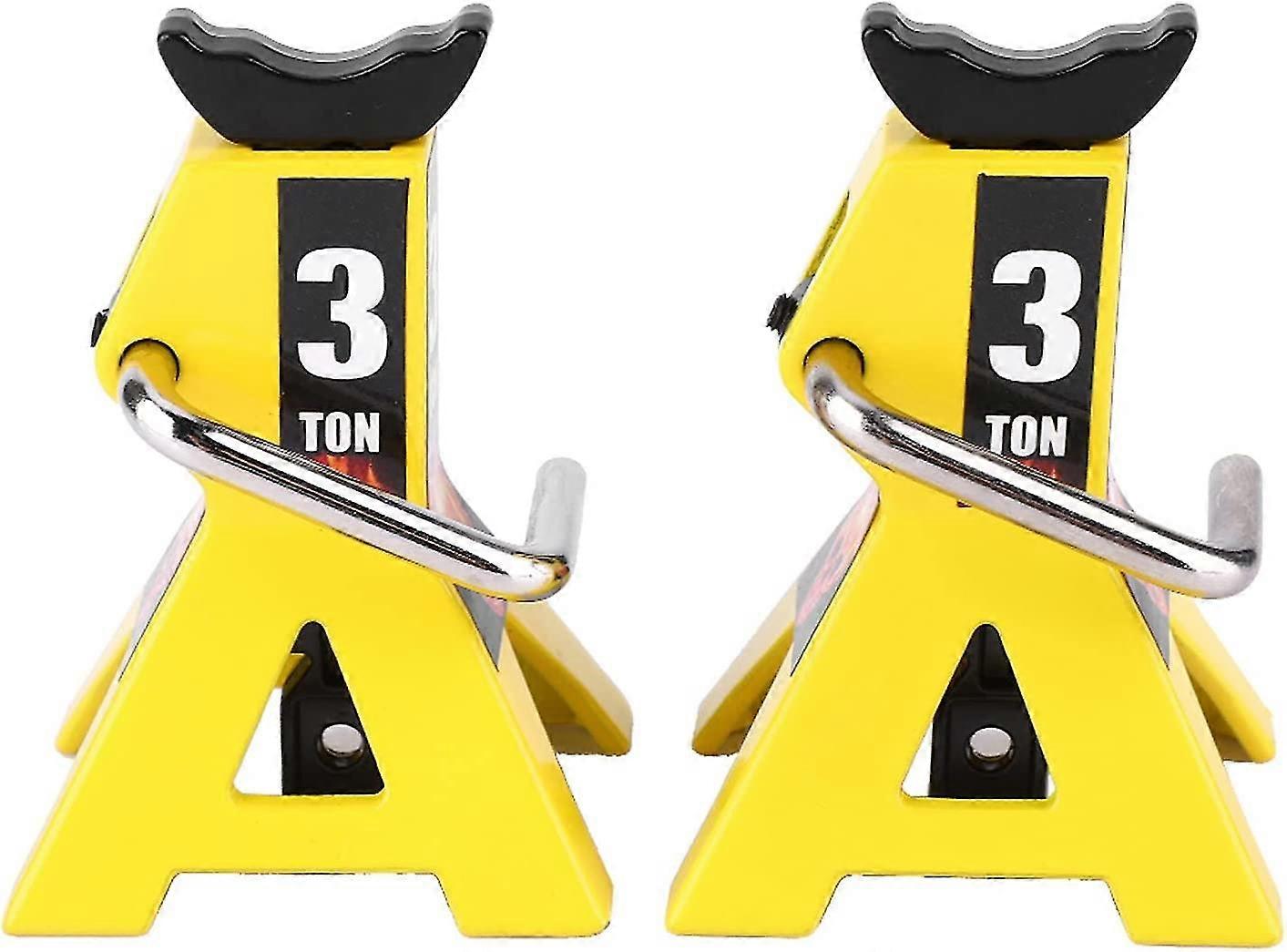 Rcジャック、rcジャックスタンド、rcリフティングジャック、2pcs 1/10ミニシミュレーションメタルジャックスタンドD90 Scx10 rcクローラーカーに適しています。