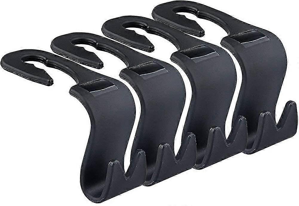 Car Storage Hooks Hooks For Back Seat Handbag Holder (set Of 4 Black)