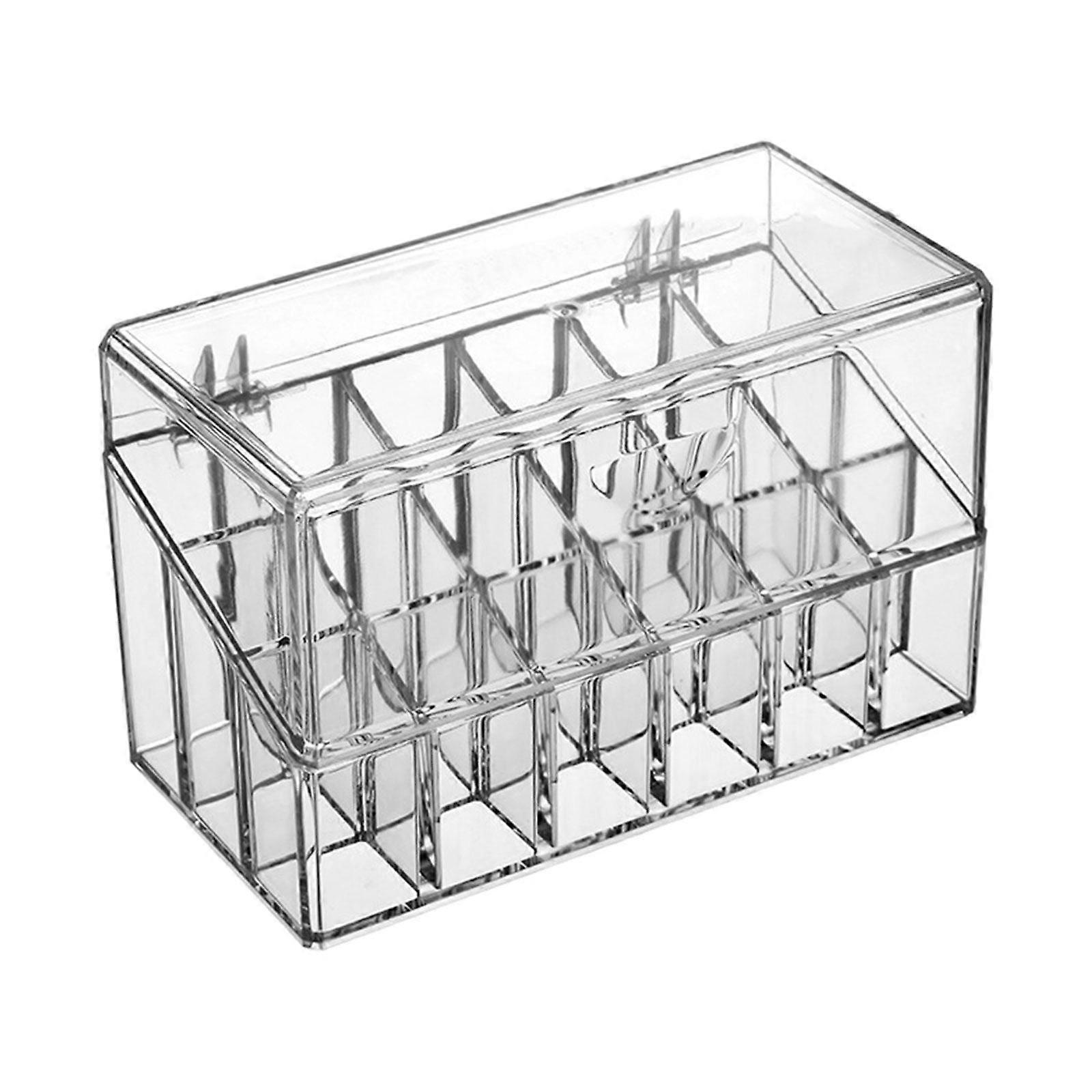 Ligature Ties Case Save Space Transparent Portable with Cover 18 Small Grids