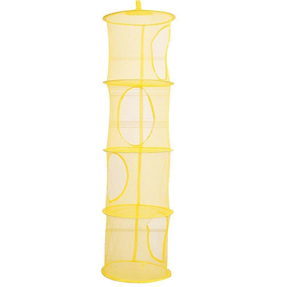 4 layers mesh folding kids toys storage rack hanging basket sundries organizer
