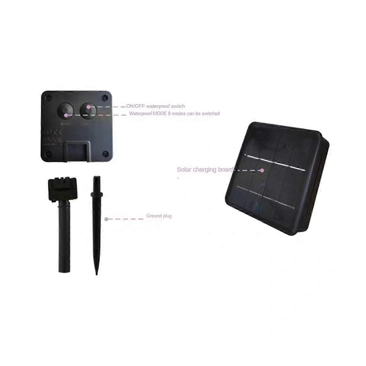 Solar Powered Lights 200 LED String Fairy Lights for Outdoor Christmas Lighting Courtyard Street Ga