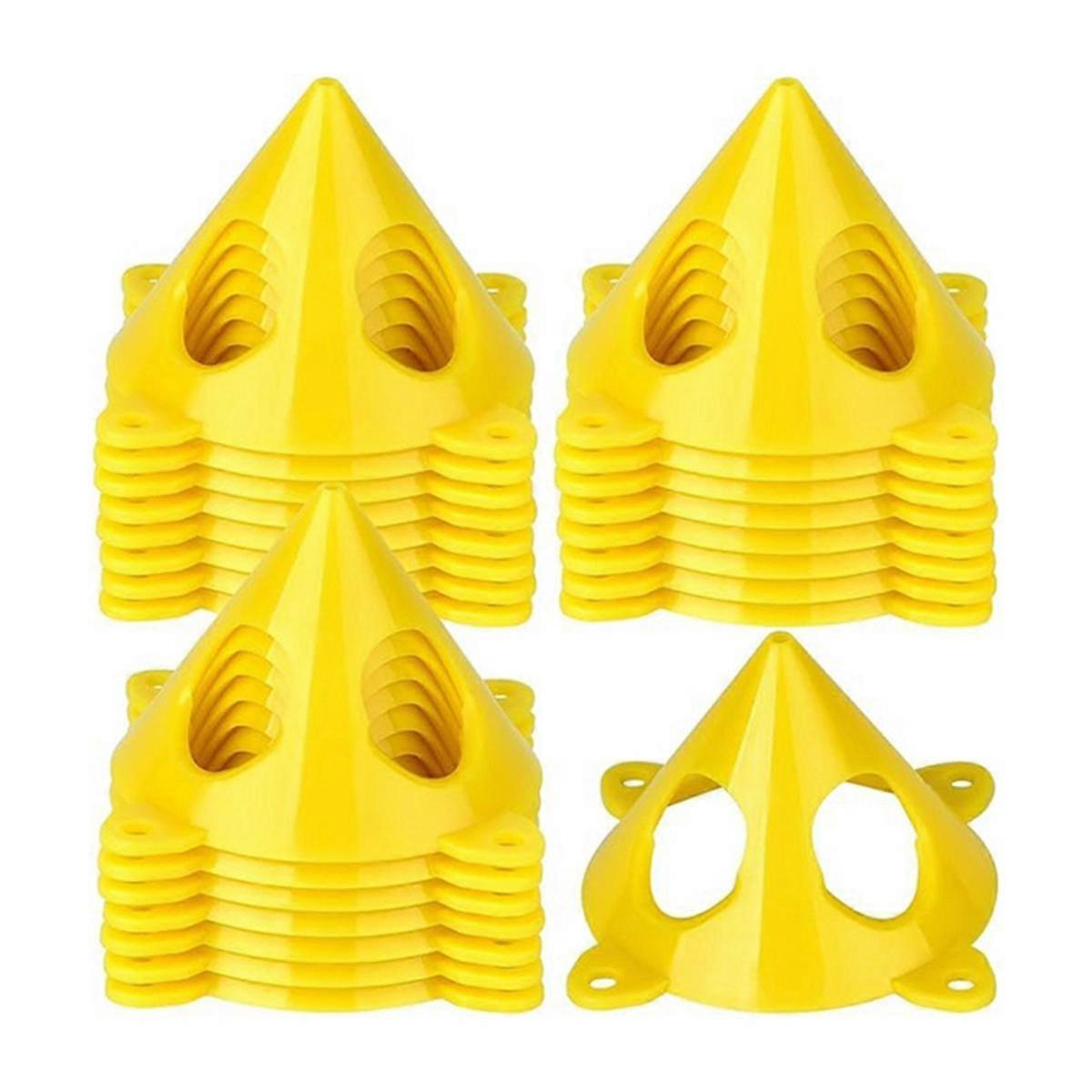 36Pcs Painter Pyramid Stand Mini Paint Tripod Windproof Roller Barrier Barrier Signs for Cleaning P