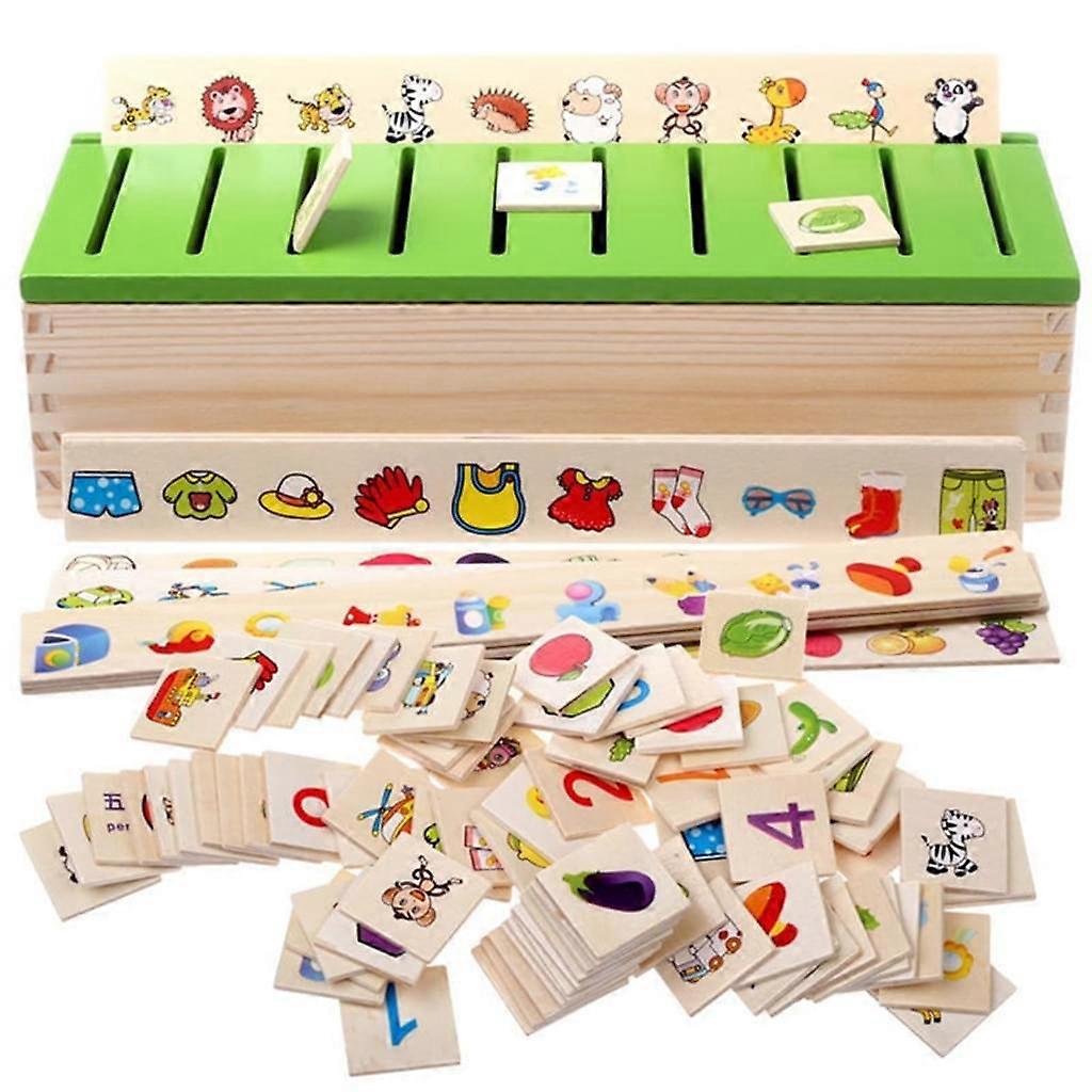 Wooden Knowledge Sorting Box - Educational Toy for Kids