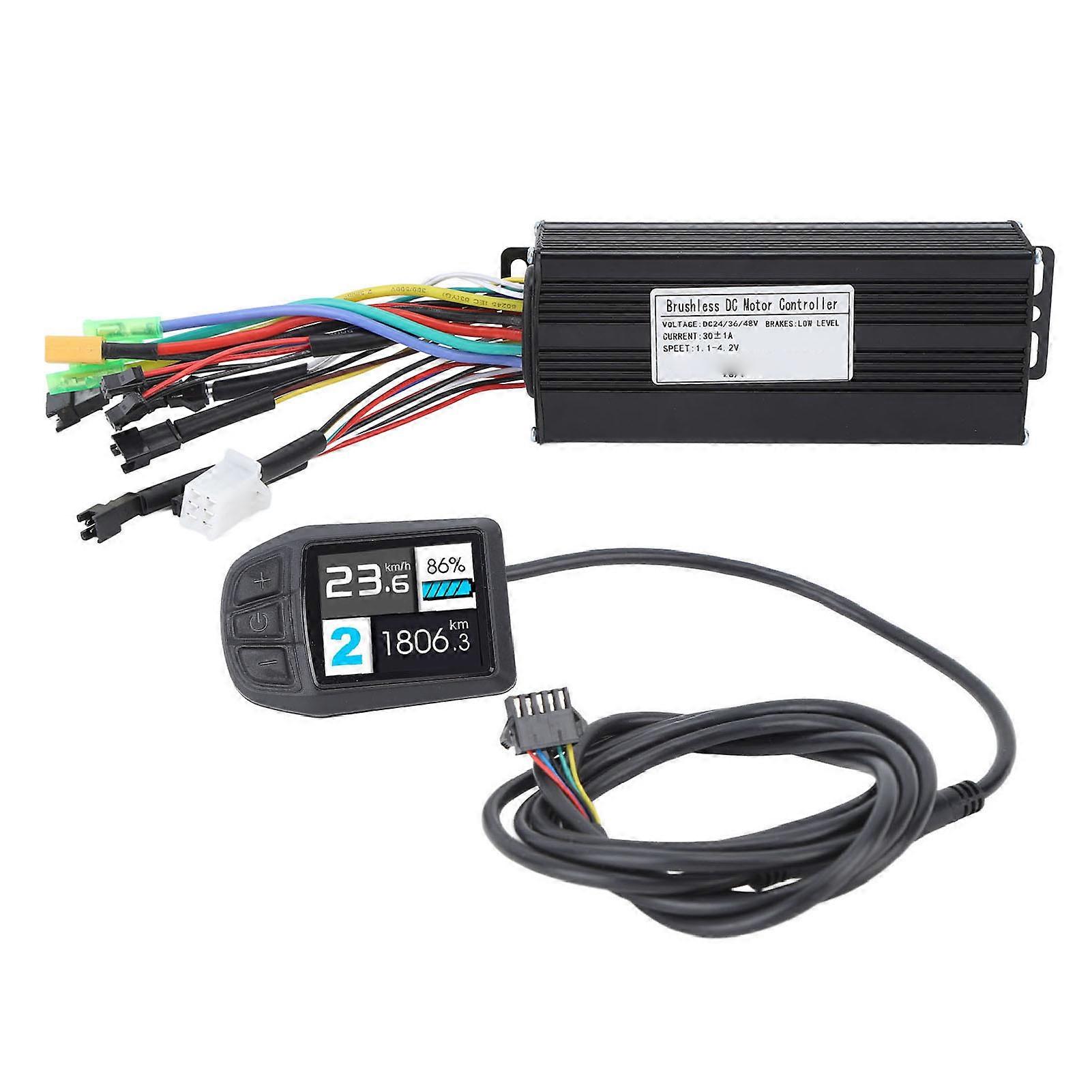 30A Brushless Controller Kit Motor Speed Controller Electric Bike Cycle Scooter Controller with UKC3 LCD Display Panel