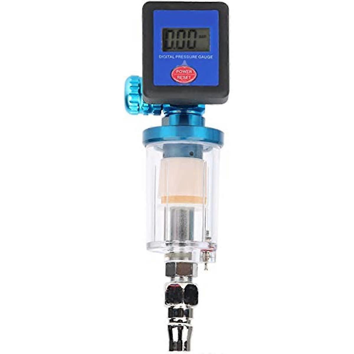 Less Steel 14in Thread Digital Regulator Digital Pressure Meter For Compressed Sys Home