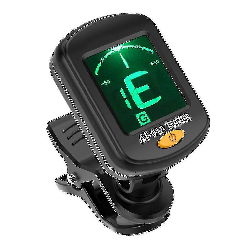 Clip-on elektronisk digital gitarrstämapparat för kromatisk fiol ukulele picker LCD-skärm