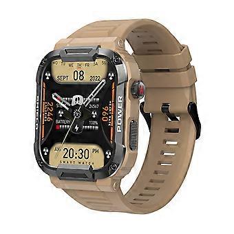 1.85-inch smart watch Bluetooth call 400MAH large battery voice assistant smart bracelet sports watch khaki