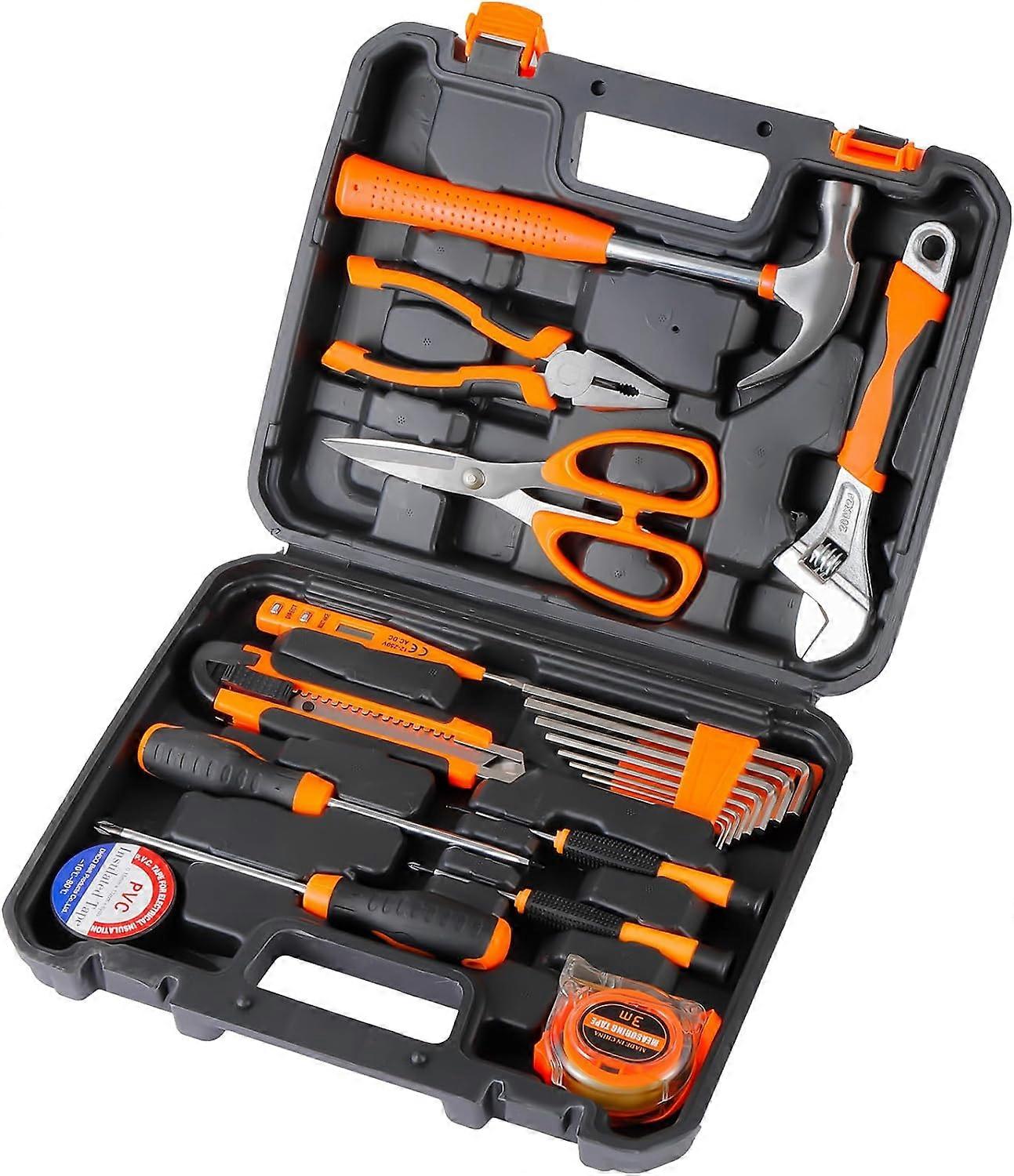 Home Tool Set - 20 Piece Basic Mechanical Tool Set with Tool Box, Ideal for Home Repairs