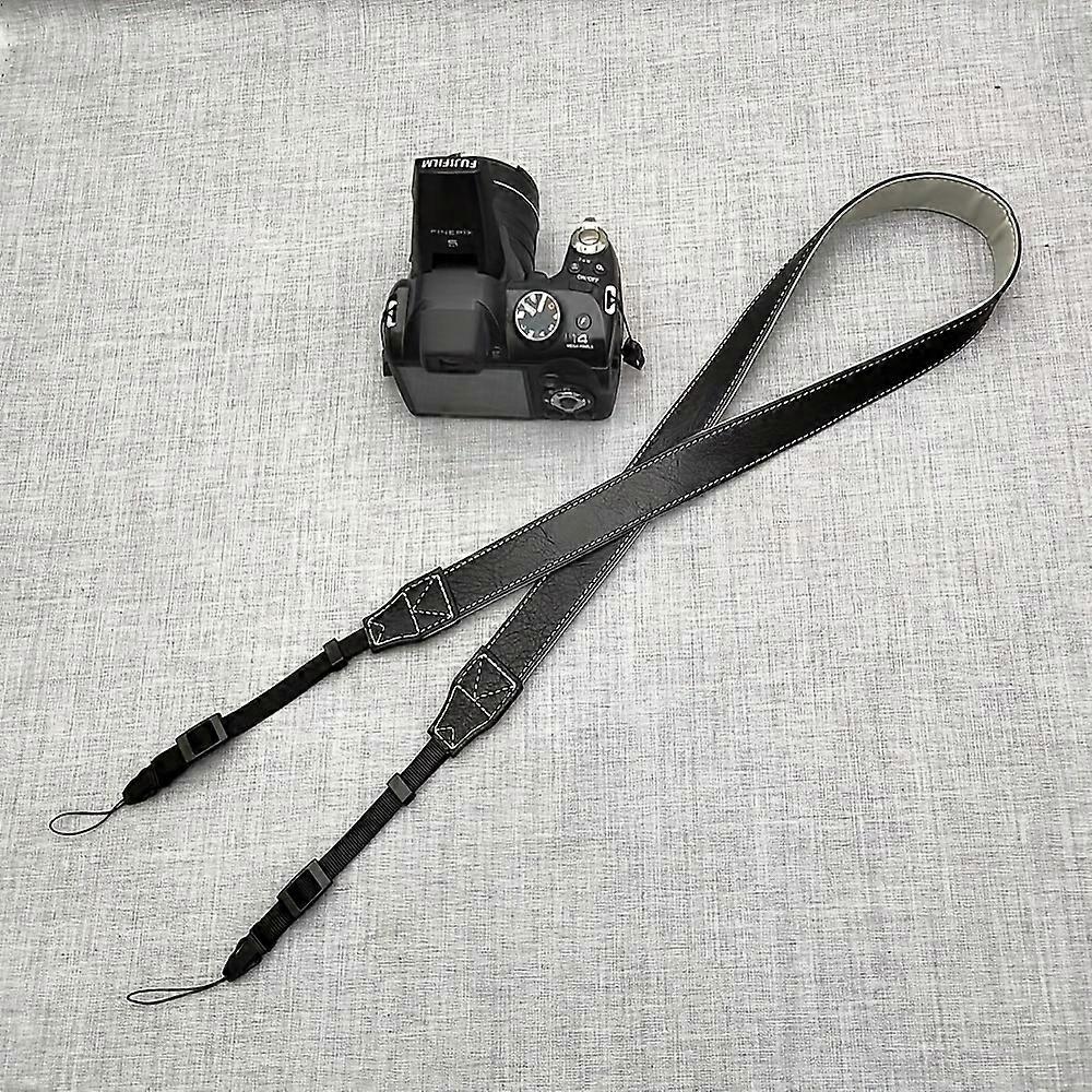 1pc PU Leather Camera Shoulder Strap, Wrist Strap, Wear Resistance Compact And Light Strap With Adjustable Length, Suitable For Work, Mountain Climbin