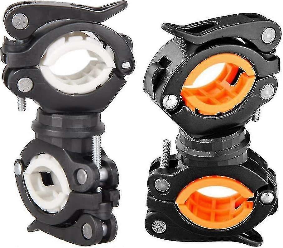 2pcs Universal Clip For Bike Flashlight Rotatable 360 Degrees -ACGIV