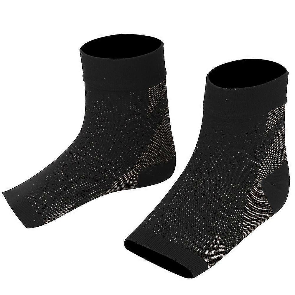 Copper Compression Sock - Ankle Guard for Joint Protection, Breathable and Anti-Plantar Fascia - Copper Color (SM)