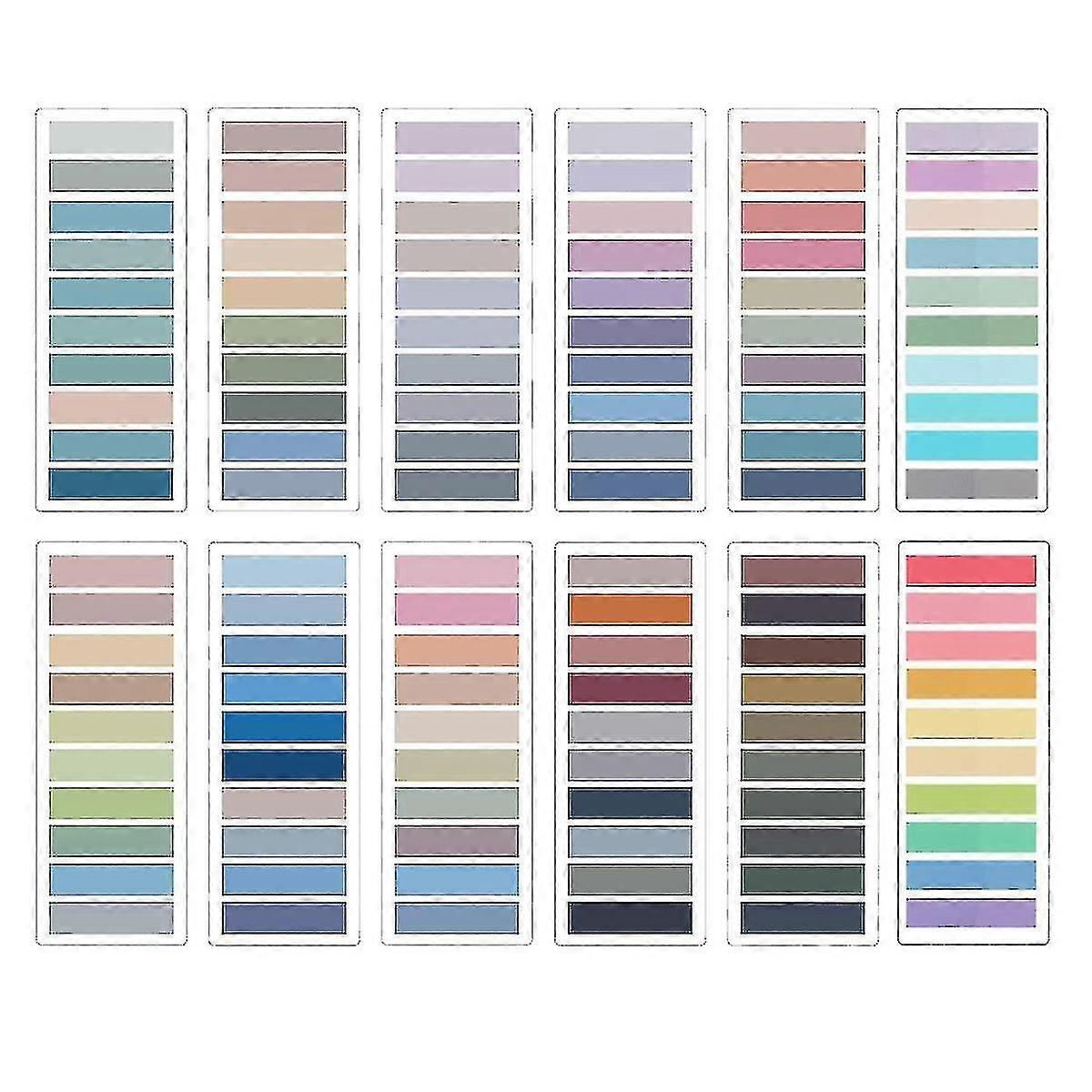 2400pcs Morandi Sticky Note Tabs Colored Page Markers Writable and Repositionable Book Flags Strips Index Tabs