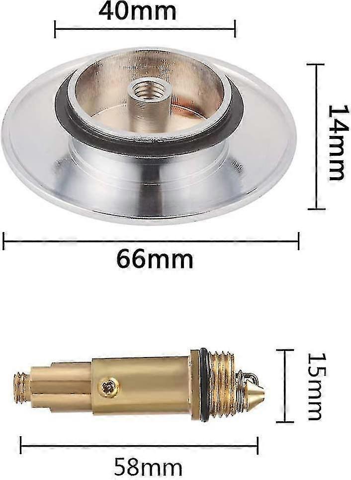 Brass Drain Plug,bathroom Sink Drain Plug 66mm Polished Brass Chrome ...