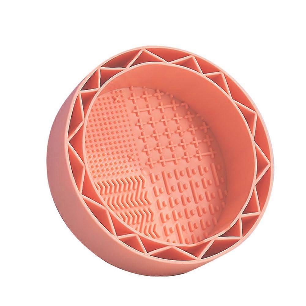 2 قطعة منظف فرشاة المكياج ، فرش Sillicon تنظيف حصيرة فرشاة حامل وعاء أداة تنظيف prtable