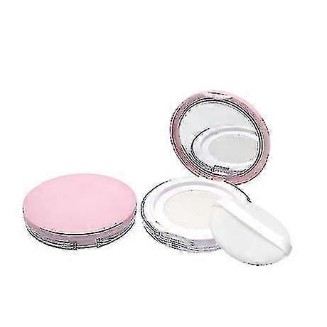 Plastic Powder Compact Container With Velvet Puff Mirror And Elastic Mesh Screen, Reusable Empty Powder Container, 5g Xxf