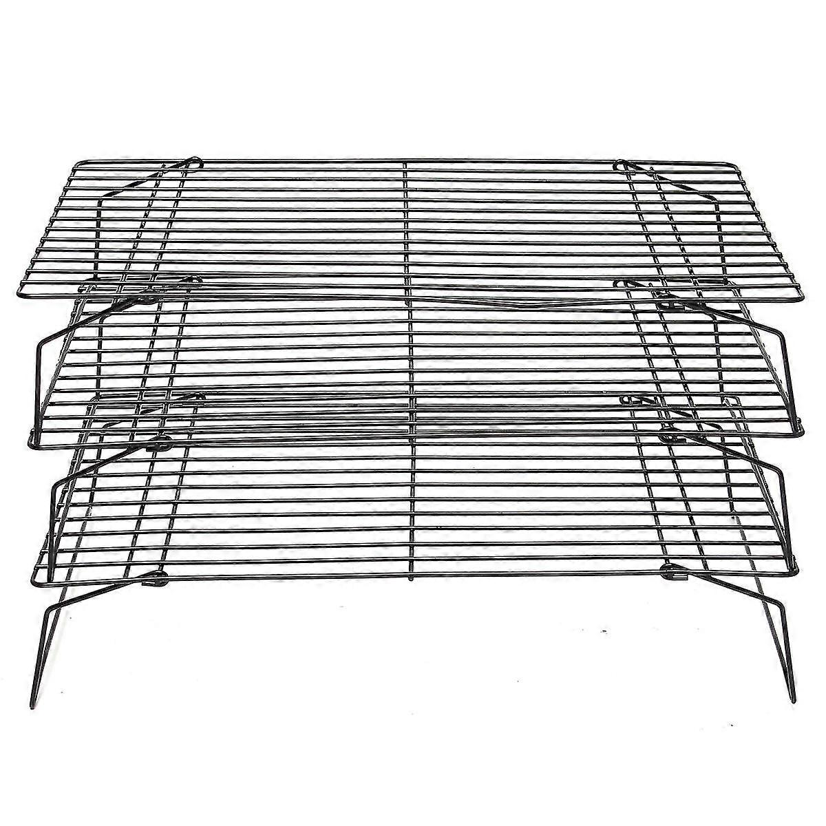 3 Tiers Removable Stackable Cooling Baking Cake Biscuit Tray Rack Space Saving Cake Stand