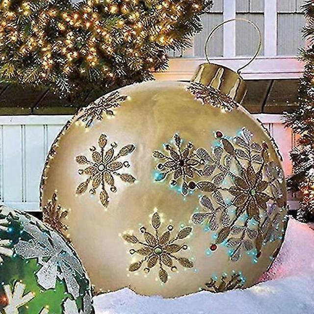 Ballon gonflable d'extérieur décoré de 60 cm en PVC, géant, grand, pour décoration d'arbre de Noël, jouet, sans lumière