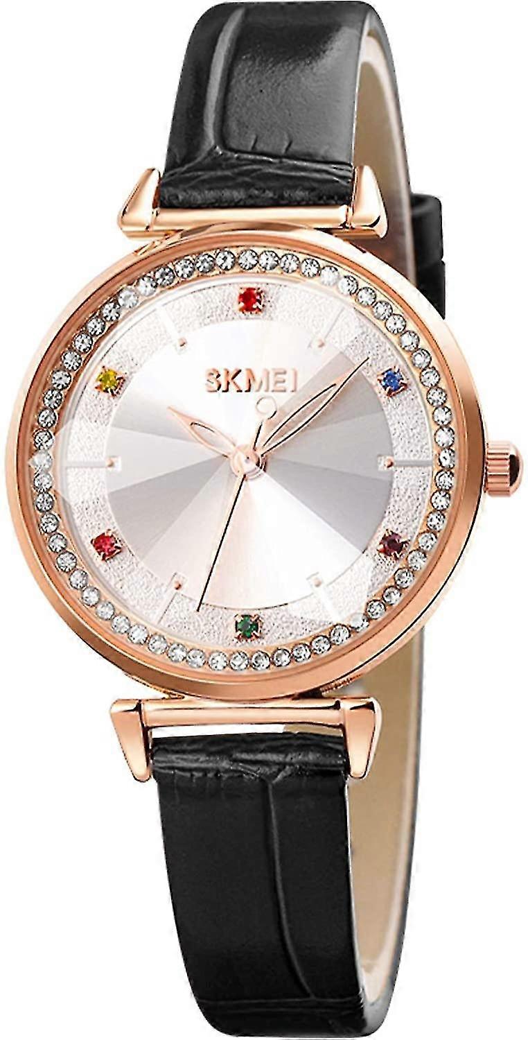 Kvinder Se Læder Elegant Analog Kvarts Vandtætte Armbåndsure Til Dame Piger