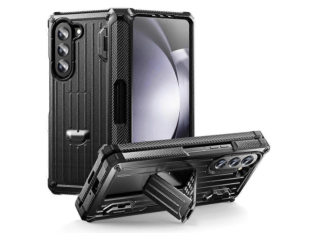 Case for Samsung Galaxy Z Fold 5 5G 2023, Military-Grade Full-Body Shockproof Phone Cover Rugged Bumper Case with Built-in Screen Protector & Kickstan