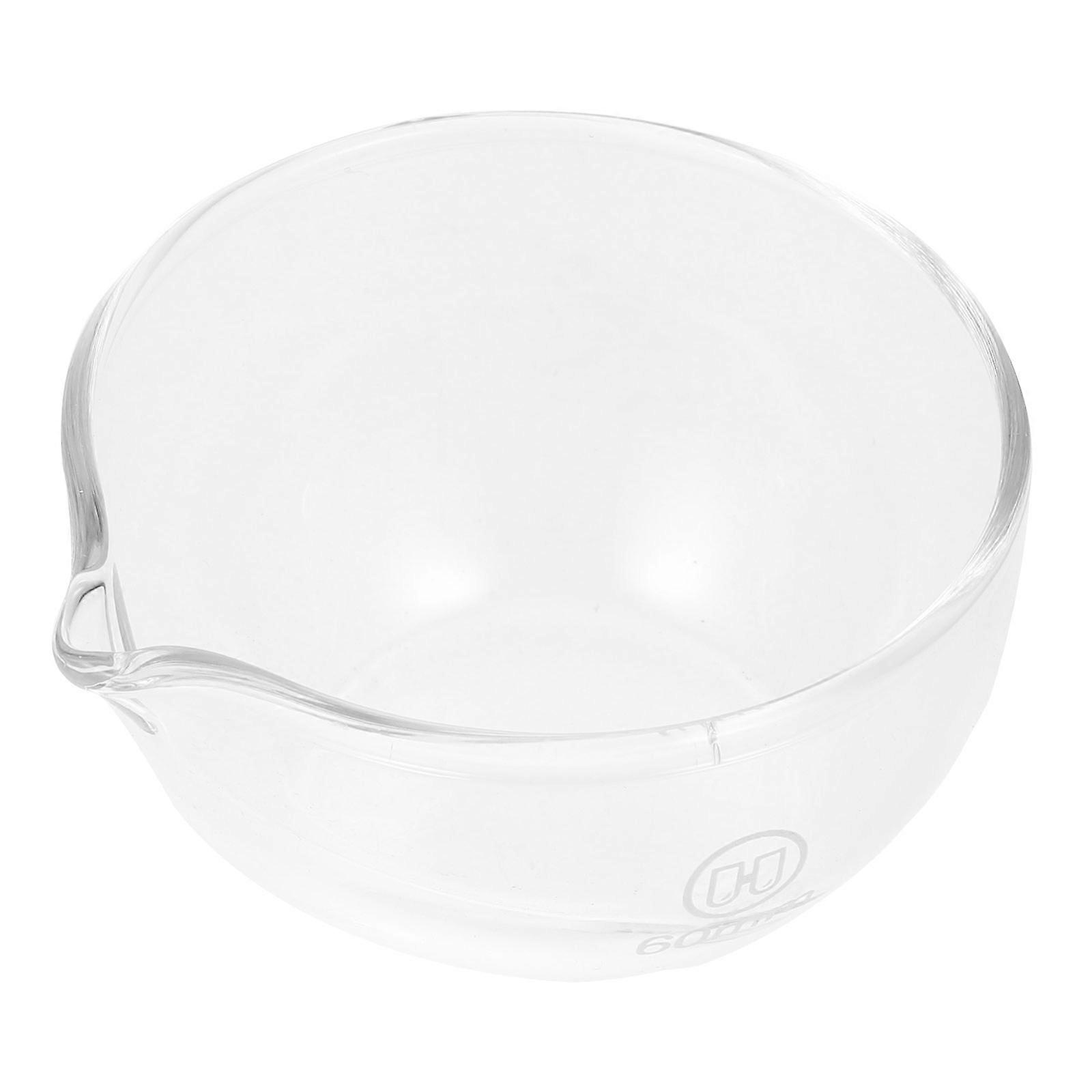 Glass Round Evaporating Dish Labs Mixing Dish Bowl Evaporating Basin with Spout