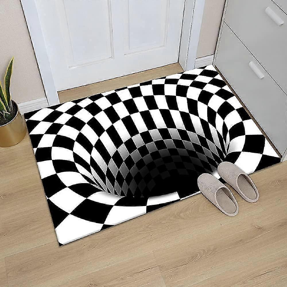 Optical Illusion Teppich 3D Stereo Checkered Vortex Optical Illusions Teppich