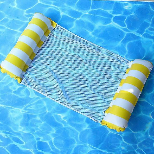 Inflatable Float Hammock floaties for adults Perfect for Poolside Lounging Swimming Pool Loungers Beds Foldable Striped Parties