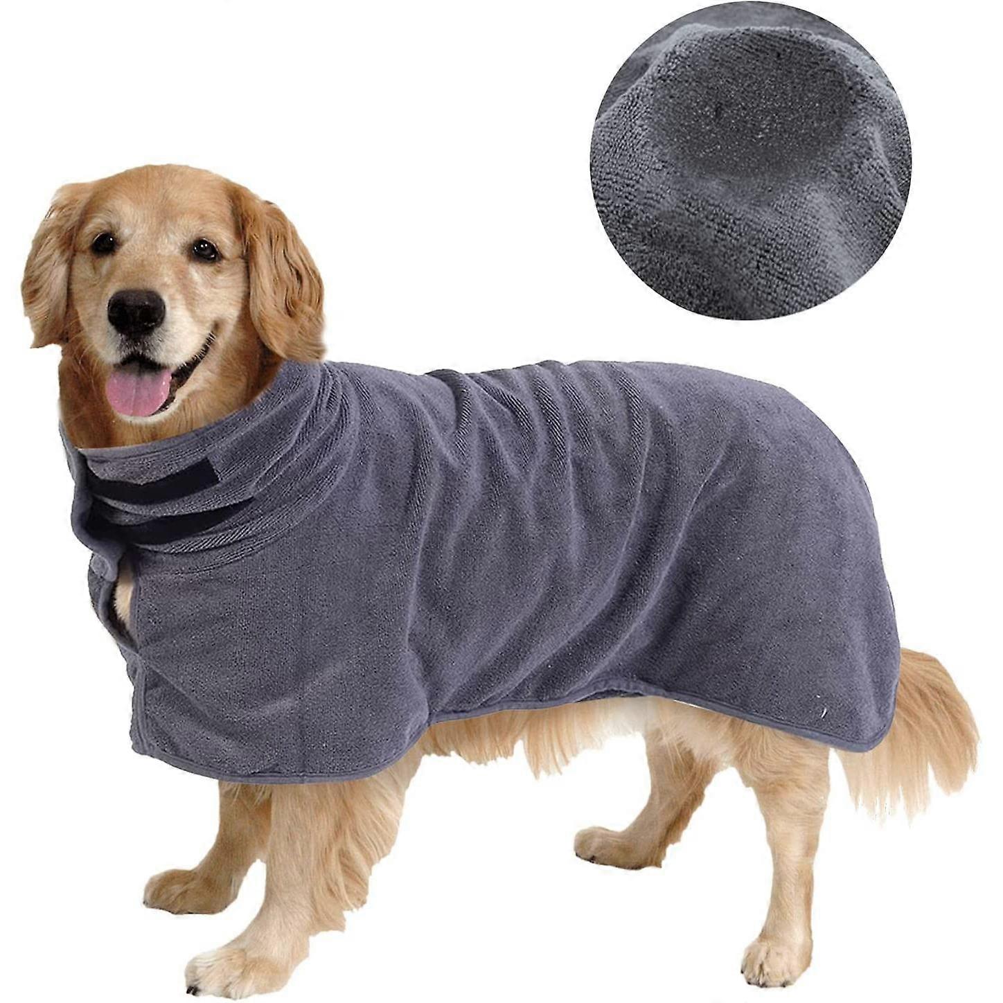 Dog Drying Towel with Adjustable Collar and Waist