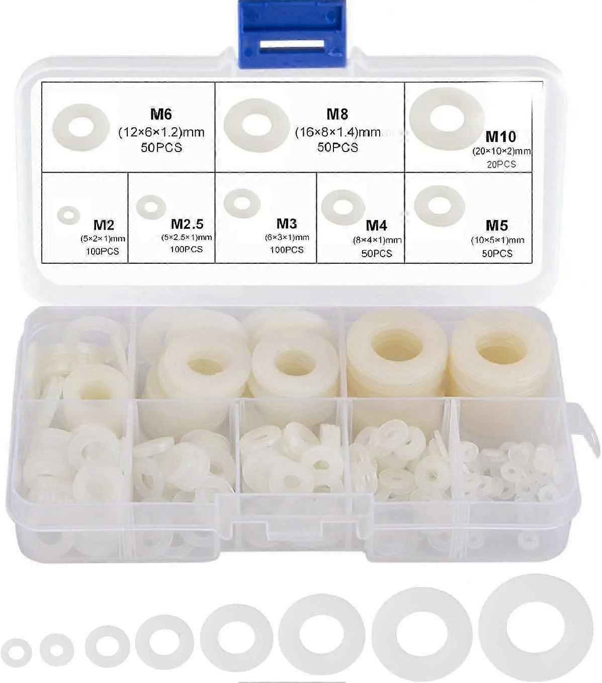 Nylon Washer Round Plastic Spacer For Flat Washer 520 Pieces