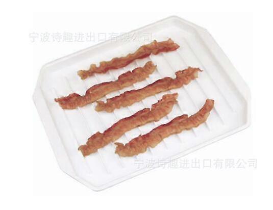 Bacon Baking Pan Cooking Tray Microwave Baking Rack Microwave Bakeware for Home