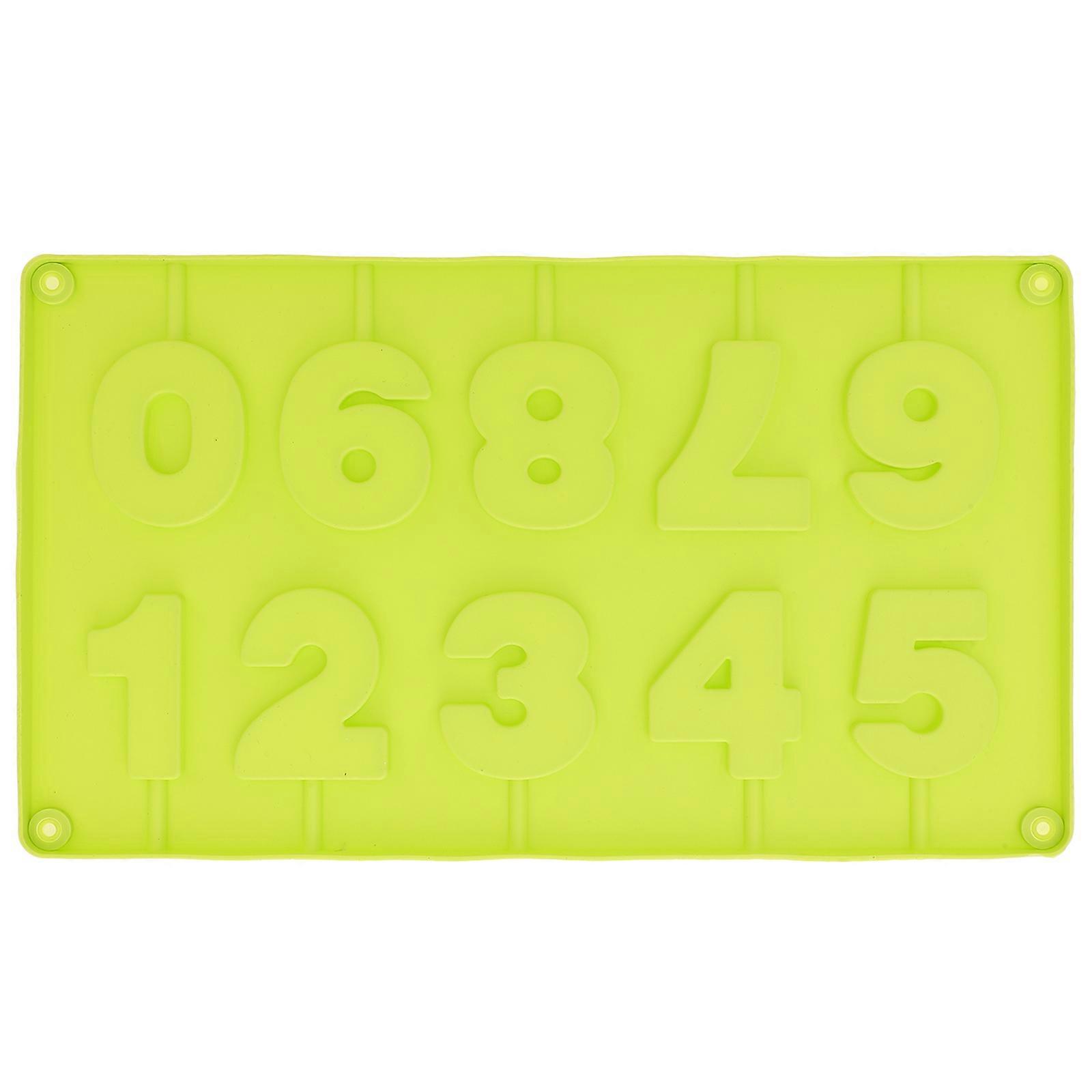 Silicone Molds Epoxy Resin Number Numerals Molds Silicone Numbers Cake Molds Chocolate 3D Digital Baking Silicone Mould