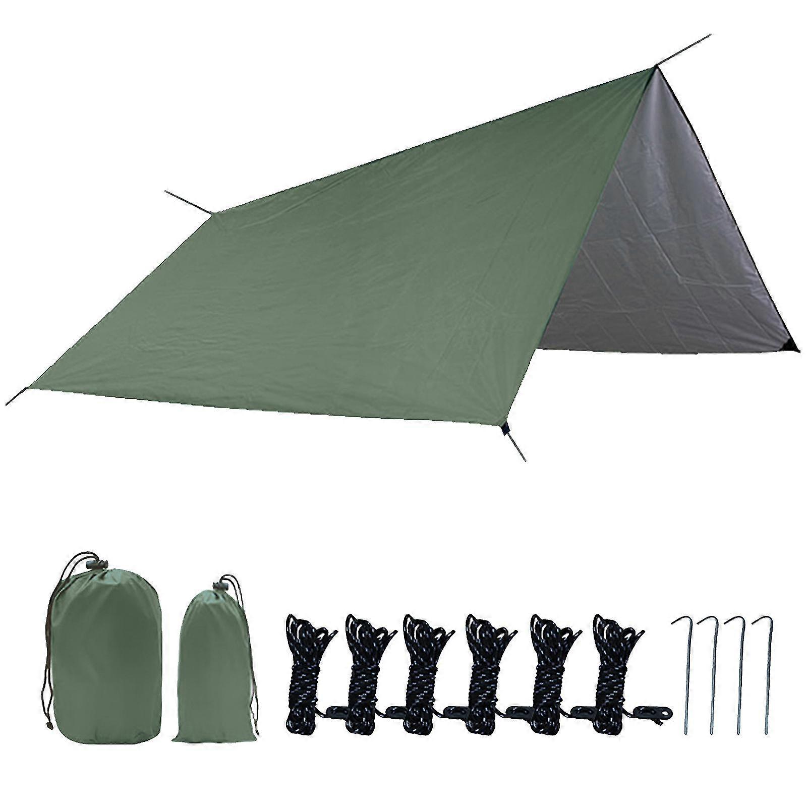 1 Sail Canopy 4 Tent Pegs 6 Rope 1 Accessories Bag 1 Sail Canopy Bag Army Green