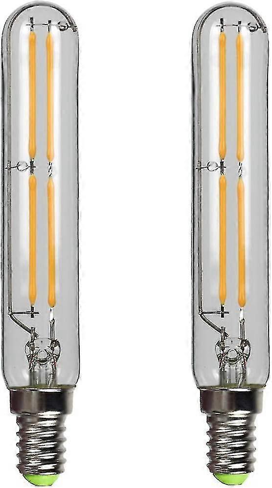2 Pack 4w T20 Led Filament Bulb E14 Edison Small Base Warm White 2700k