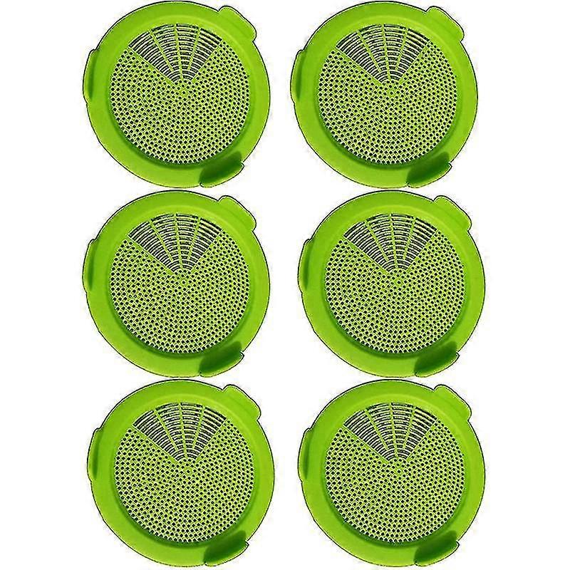 Wide Mouth Mason Jar Sprouting Kit - 6 Pack Strainer Lids For Growing Sprouts