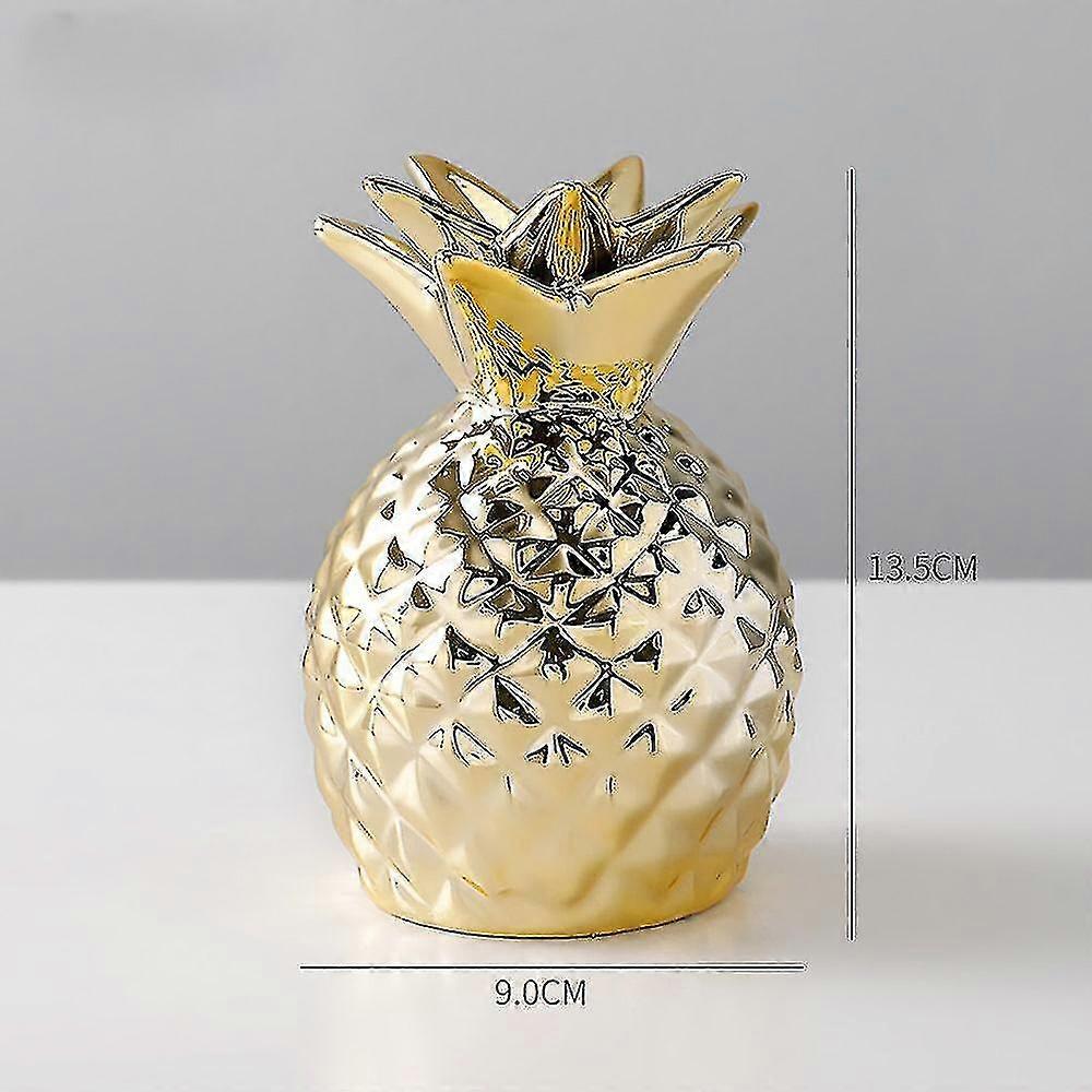 Κεραμικός ανανάς Κουμπαράς Κουμπαράς Εξοικονόμηση Χρημάτων Κουτί Δημιουργική Χρυσός Ανανάς Διακόσμηση Σκανδιναβικό Σπίτι Desktop Craft Στολίδι