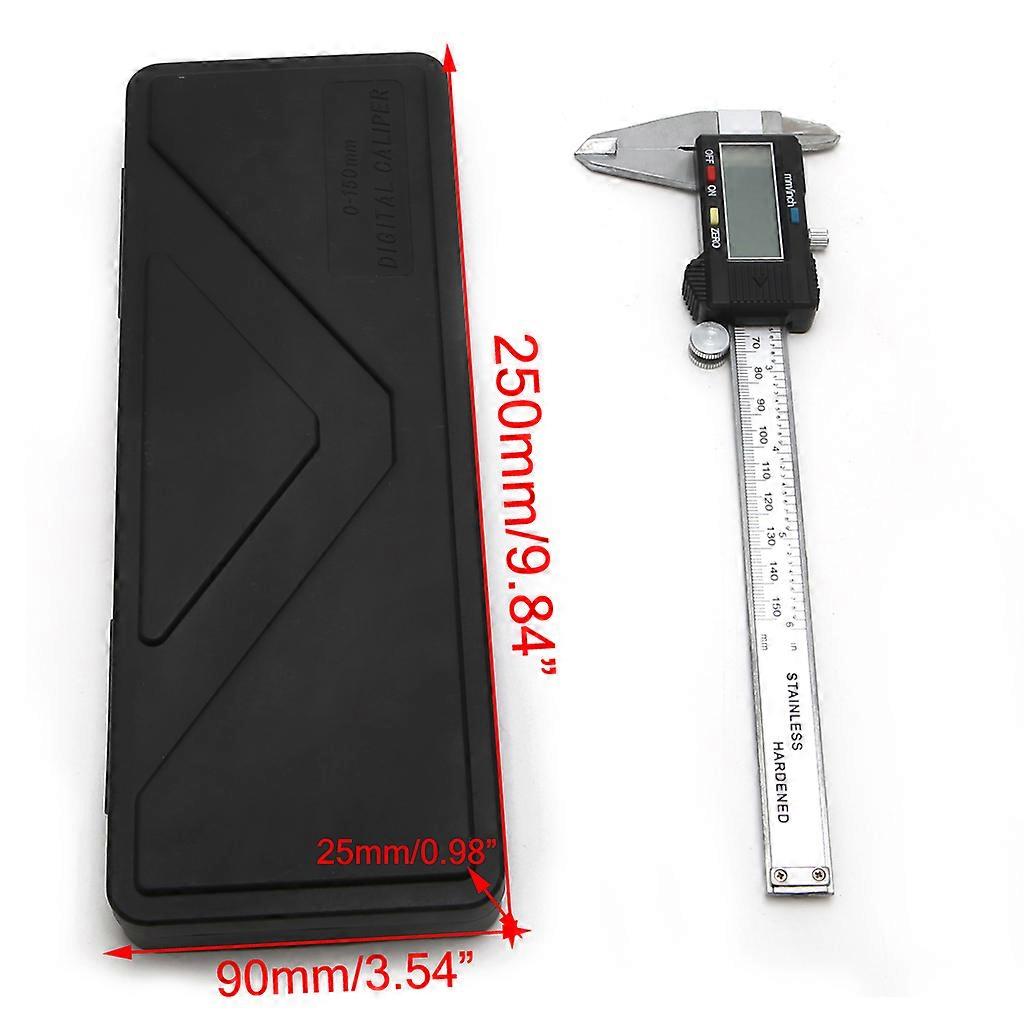  6 "150mm Digital Electronic Vernier Caliper Micrometer Gauge Widescreen Carbon S