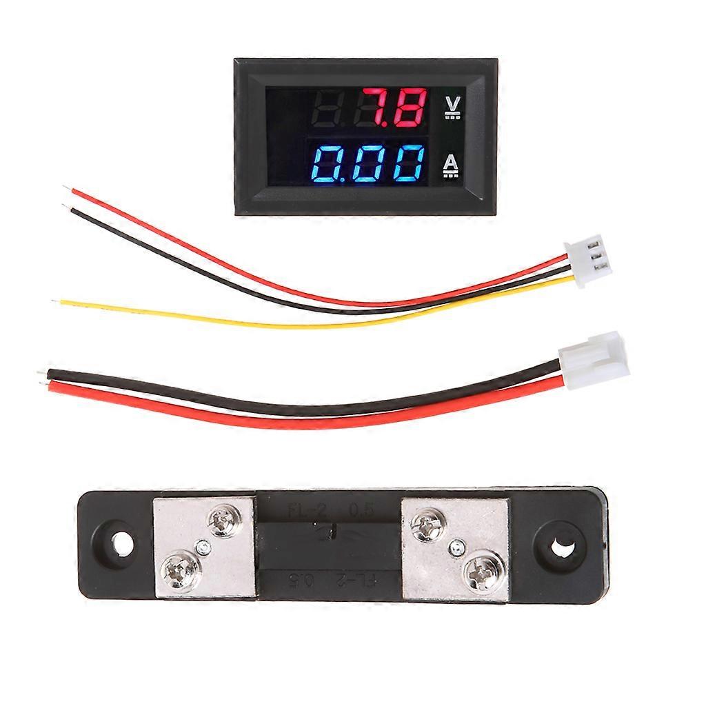 for DC 0-100V 50A LED Digital Dual Display Voltage Current Tester with Current S