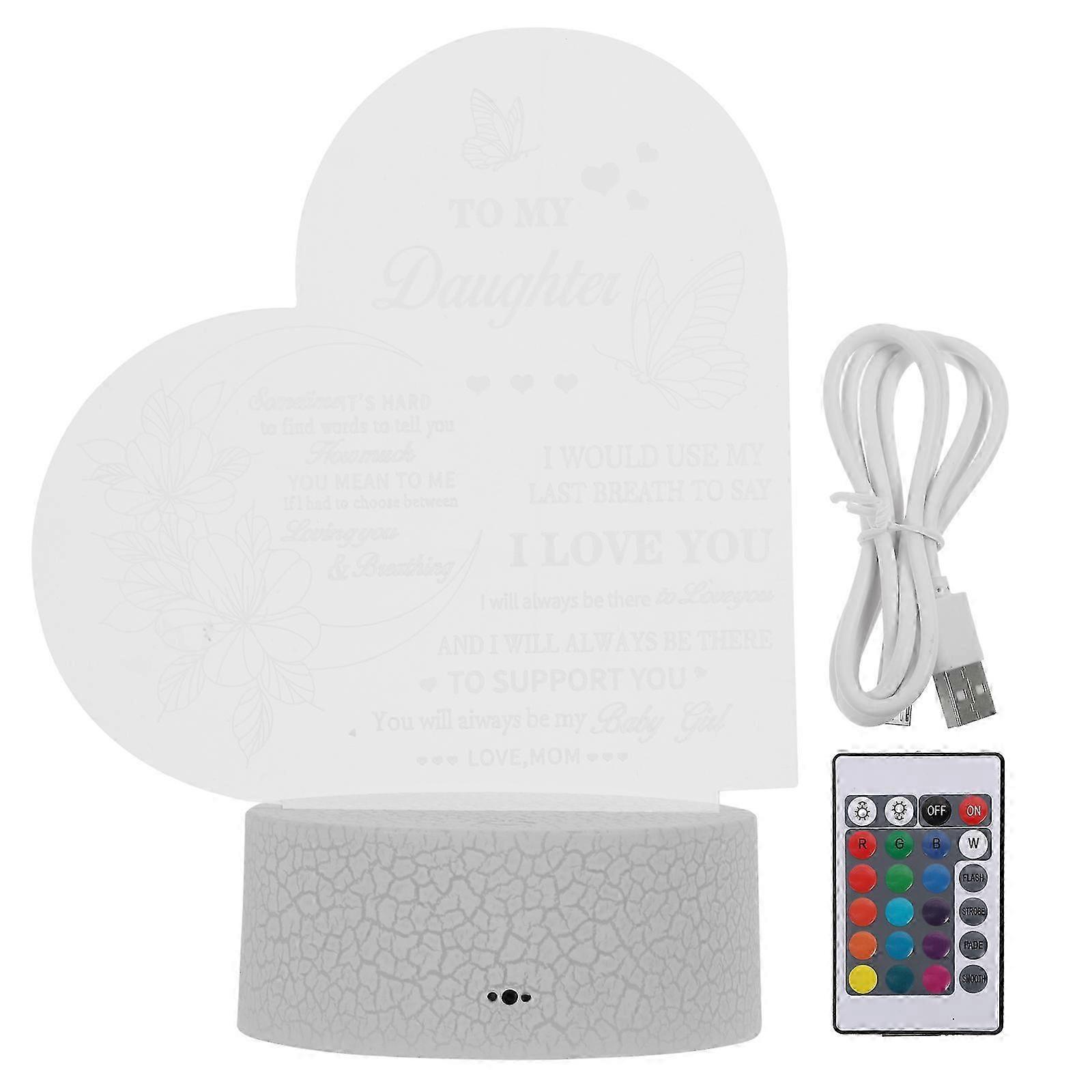 Night Lamp Visual Blessing Word Table Lamp Adjustable Kids Birthday Gift