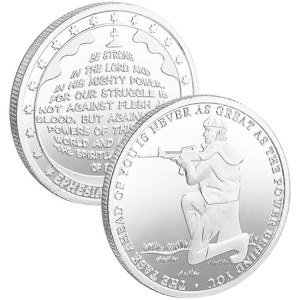 Alloy Challenge Coin Appreciation Gift Human Pattern 40x3mm