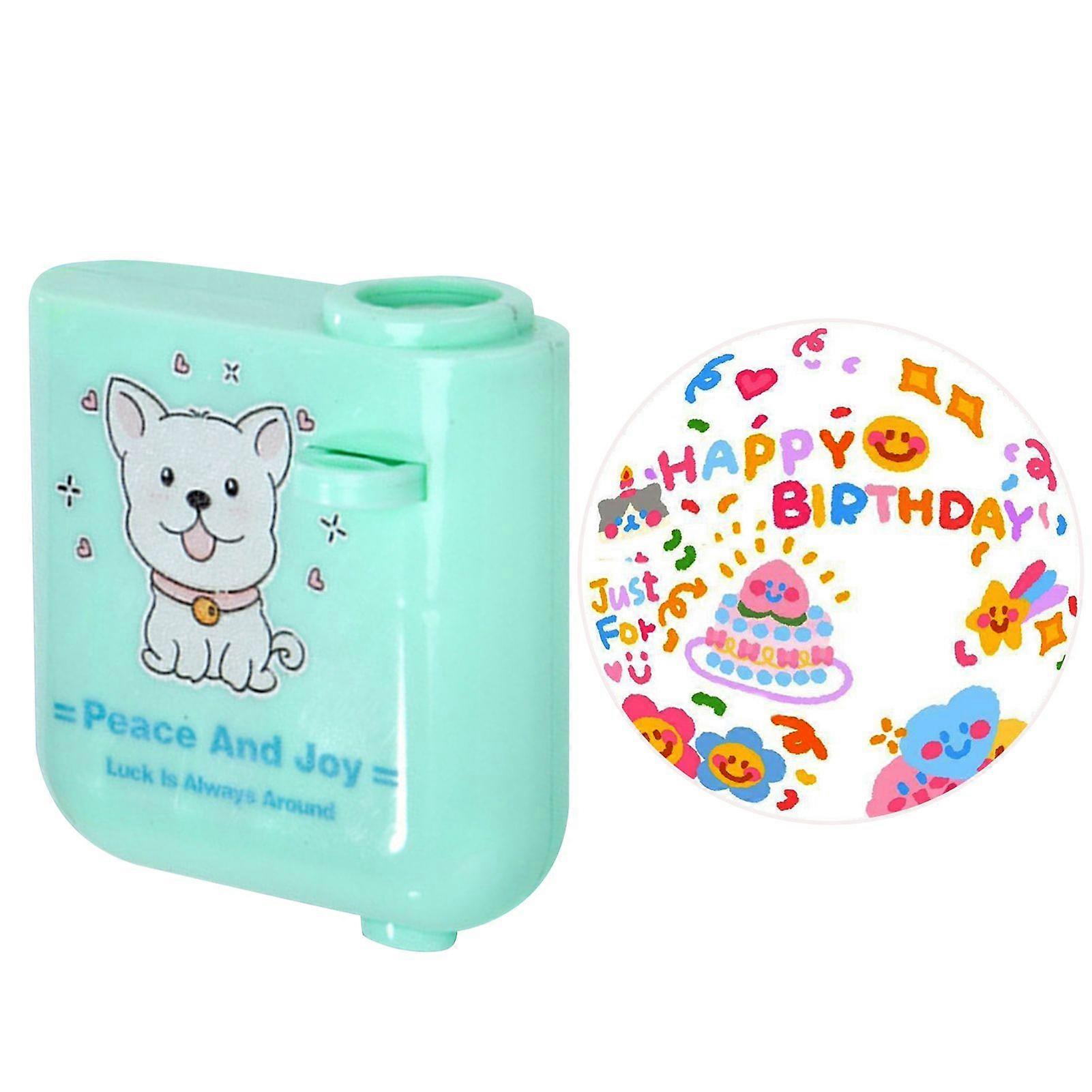 Alles Gute zum Geburtstag Projektor Mini Geburtstag Projektionslampe Tragbare Kinder Projektionslicht für HaushaltRunde 3 Grün