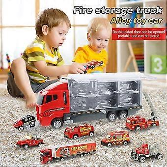 10-in-1 Fire Truck Toy Set for Toddlers - Mini Die-Cast Vehicles, Rescue Trucks, Helicopter & More - Perfect Gift!