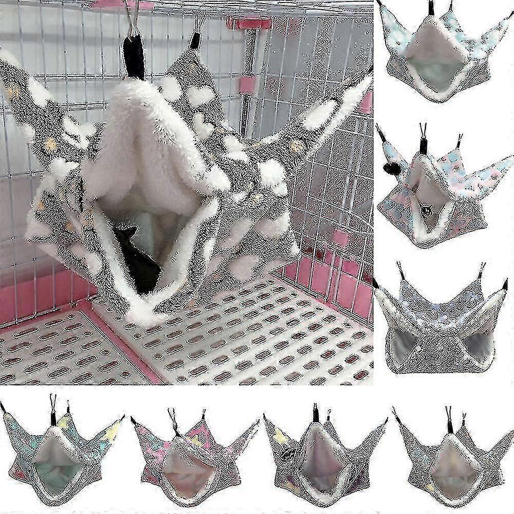 Hammock For Rats Double Thick Plush Warm Bed For Hamster House Nest Sleeping Bag