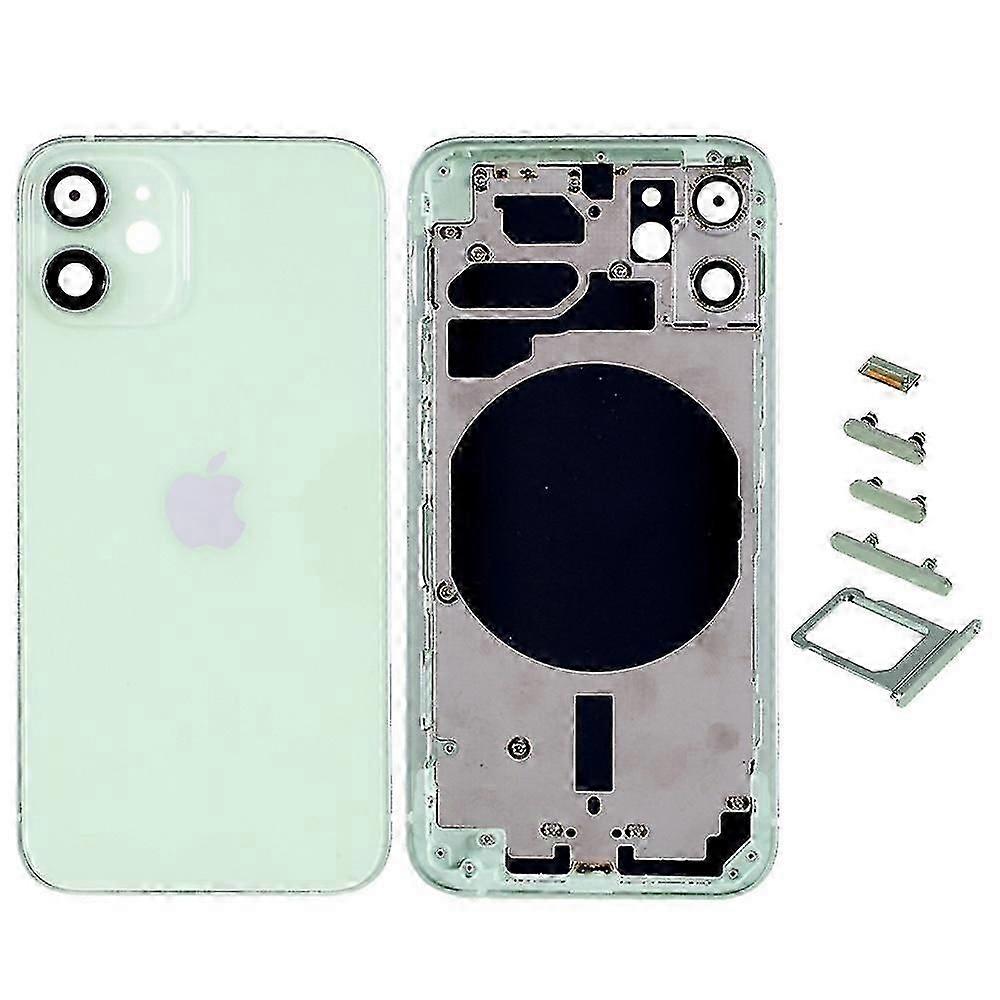 For iPhone 12 mini Back Battery Housing Cover+Middle Plate Frame+Side Buttons Replacement,EU