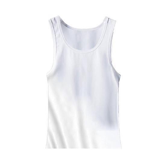 Men Summer Fitness Vest Solid Color Seamless Plus Size Crew Neck Sleeveless Stretchy Soft Breathable Quick-drying Pullover Casual Men Gym Sport