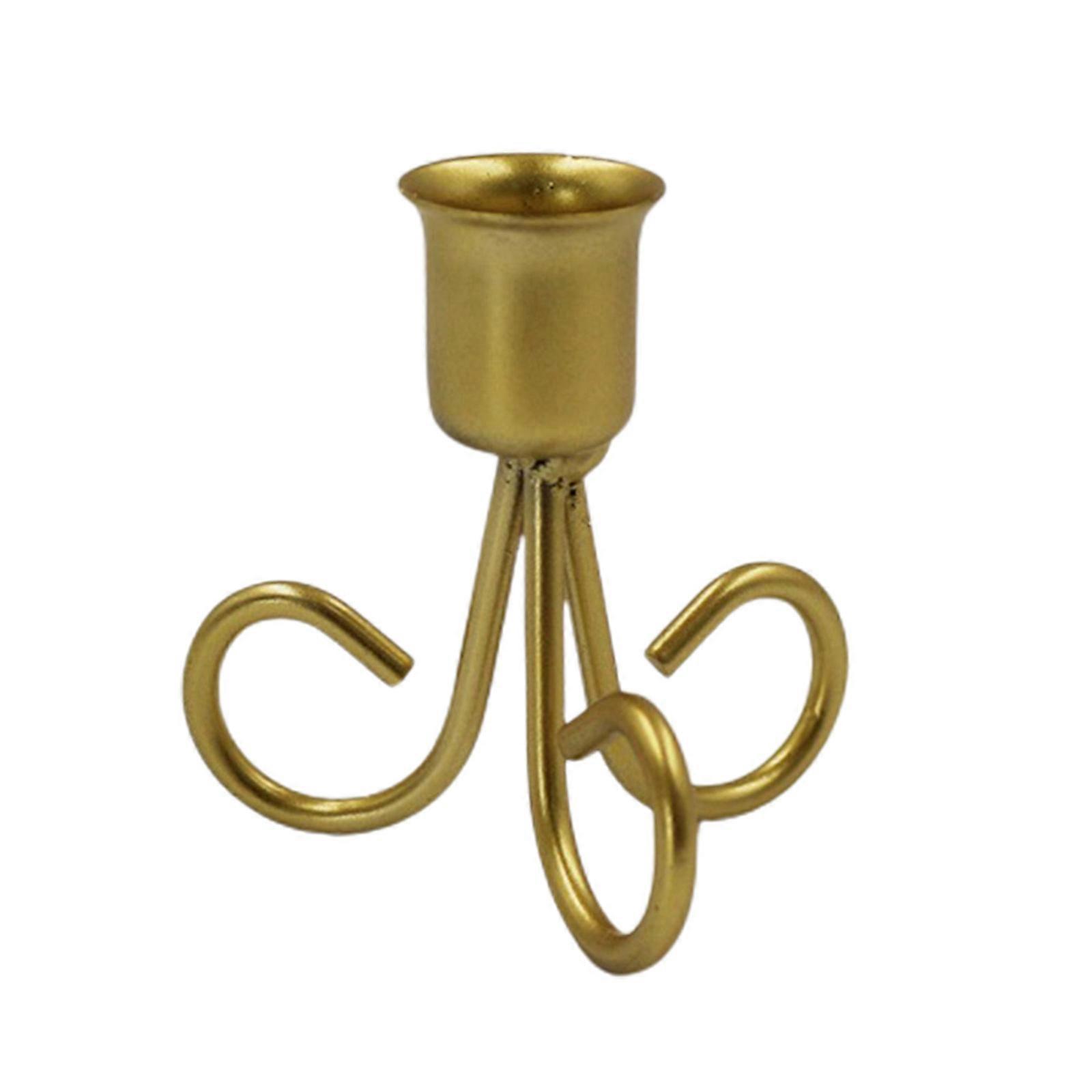 Retro lysestage 3stk klassisk konisk lysestage stativ desktop decor guld