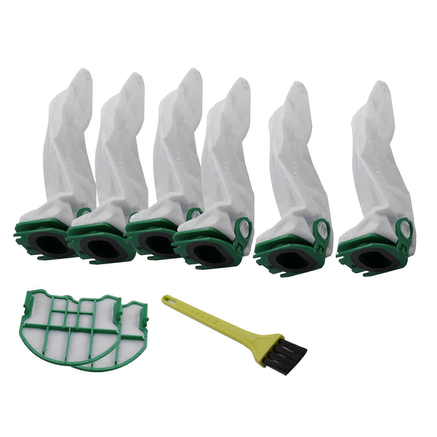 6 Pieces Replacement Bags for 2 Pieces HEPA Filter for Kobold VB100 Vacuum Cleaner