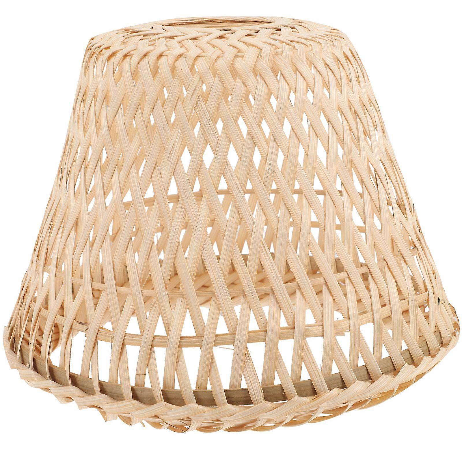 Small Lampshade Bamboo Weaving Retro Style Lamp Shade Barrel Lamp Shade