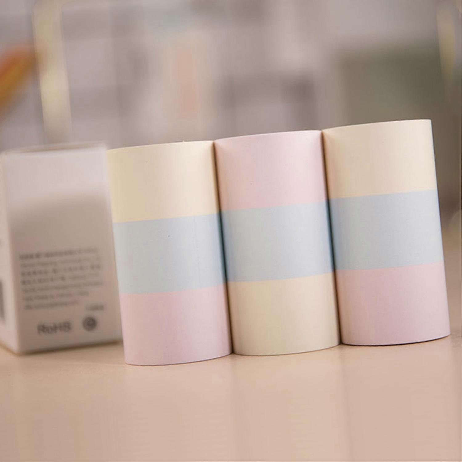 3 Rolls 57x30mm Thermal Paper Roll Rainbow Paper BPA-Free Long-Lasting 2 Years for PAPERANG P1(S)/P2