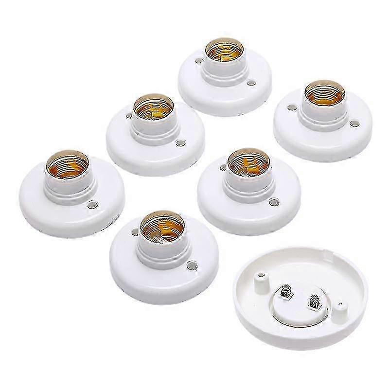 6pcs E27 Edison Screw Cap Socket Ceiling Light Bulb Holder Fixing Base Stand