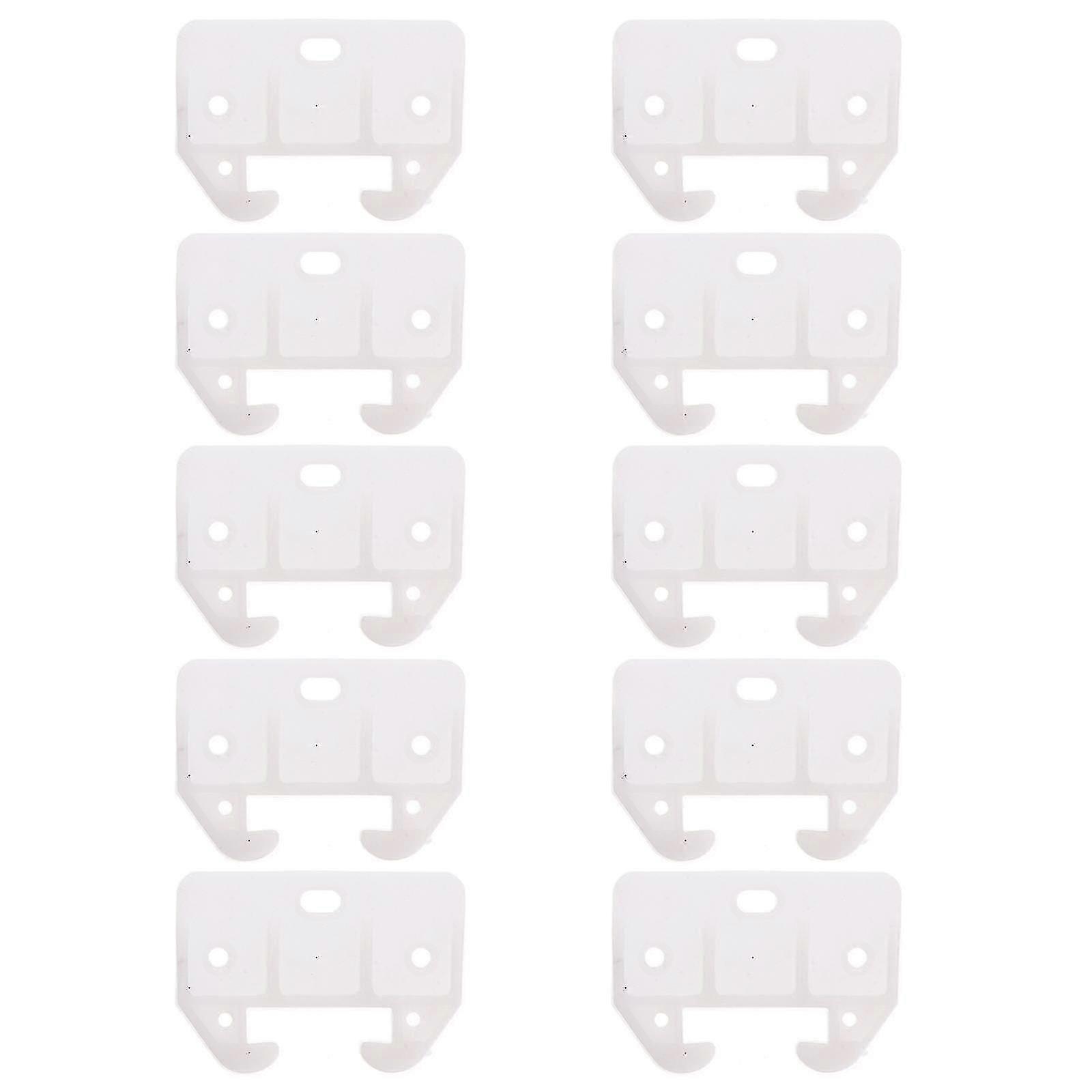 10pcs Plastic Drawer Track Guides Slides Replacement Furniture Parts (white) f54