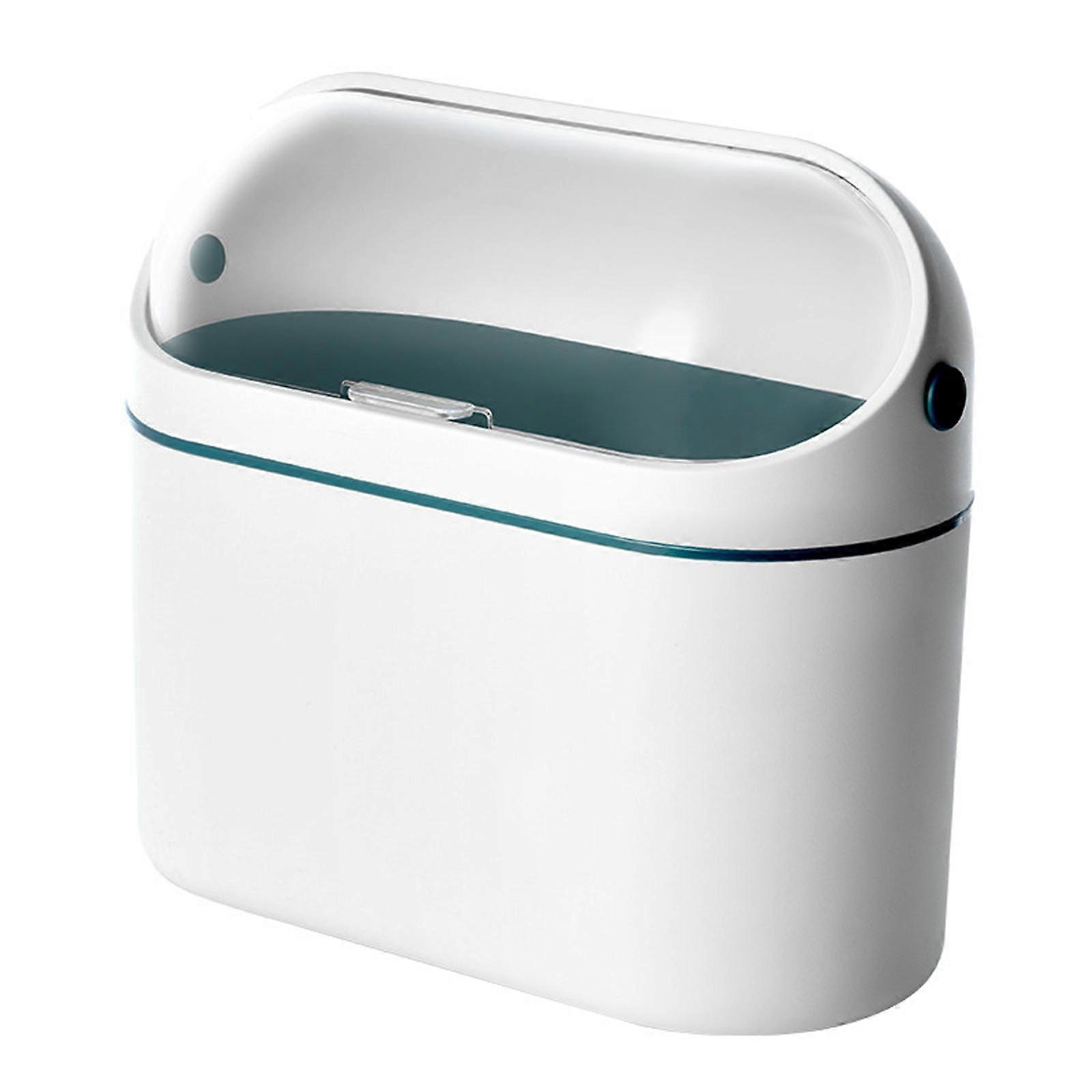 Table Trash Can, Mini Trash Can With Lid , Trash Can For Bathroom Vanity, Desktop Office,Tabletop Or Coffee Table, 4L